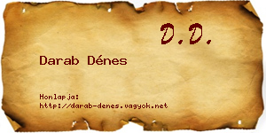 Darab Dénes névjegykártya
